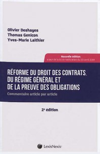 Cover of the book reforme du droit des contrats du regime general et de la preuve des obligations