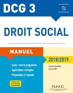 Cover of the book DCG 3 - Droit social