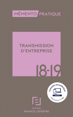 Couverture de l’ouvrage Mémento transmission d'entreprise 18-19