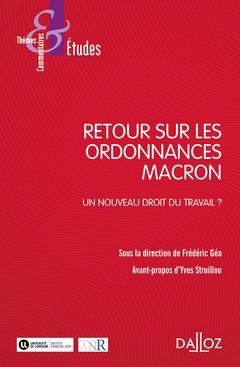 Couverture de l’ouvrage Retour sur les ordonnances Macron - Un nouveau droit du travail ?