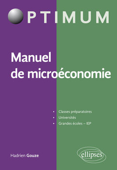 Couverture de l’ouvrage Manuel de microéconomie