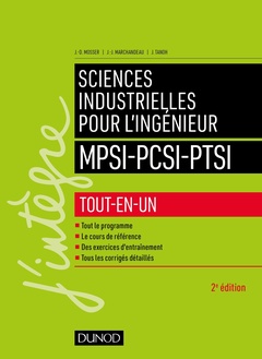 Cover of the book Sciences industrielles pour l'ingénieur MPSI-PCSI-PTSI - 2e éd.