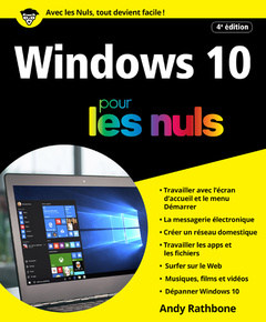Couverture de l’ouvrage Windows 10 Pour les Nuls, 4e édition
