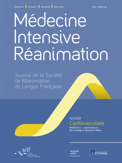 Couverture de l’ouvrage Médecine Intensive Réanimation Vol. 27 N° 2 - Mars 2018 
