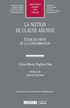 Cover of the book LA NOTION DE CLAUSE ABUSIVE