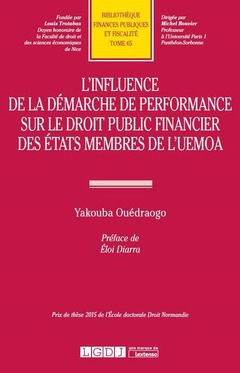 Cover of the book INFLUENCE DE DEMARCHE DE PERFORMANCE SUR LE DT PUB.FIN. DES ETATS MEMBRES UEMOA