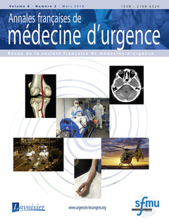 Couverture de l’ouvrage Annales françaises de médecine d'urgence Vol. 8 n° 2 - Mai 2018