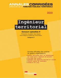 Couverture de l’ouvrage Ingénieur territorial 2019 - Concours specialités ii