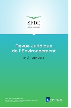 Couverture de l’ouvrage Revue Juridique de l'Environnement N° 2 - Juin 2018