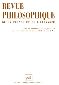 Couverture de l’ouvrage Revue philosophique 2018, t. 143 (3)