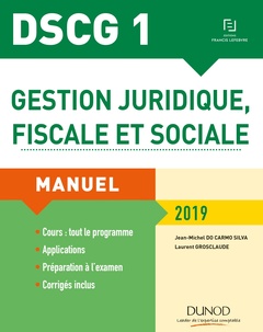 Couverture de l’ouvrage DSCG 1 - Gestion juridique, fiscale et sociale 2019