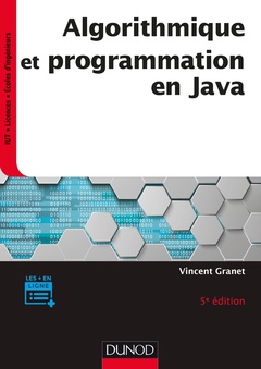 Couverture de l’ouvrage Algorithmique et programmation en Java - 5e éd. - Cours et exercices corrigés
