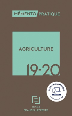 Couverture de l’ouvrage Mémento Agriculture 2019/2020