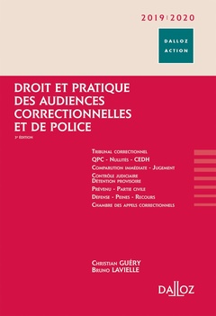 Cover of the book Droit et pratique des audiences correctionnelles et de police 2019/20 3ed