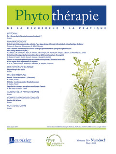 Cover of the book Phytothérapie. Vol. 16 N° 2 - Avril 2018