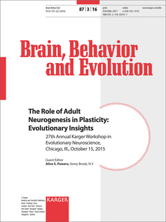 Cover of the book The Role of Adult Neurogenesis in Plasticity: Evolutionary Insights