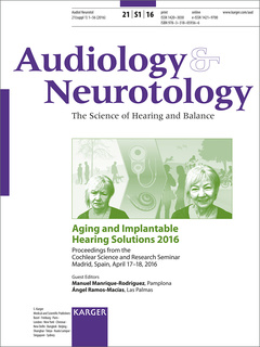 Couverture de l’ouvrage Aging and Implantable Hearing Solutions