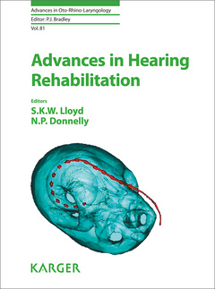 Couverture de l’ouvrage Advances in Hearing Rehabilitation
