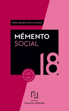 Couverture de l’ouvrage Mémento social 2018
