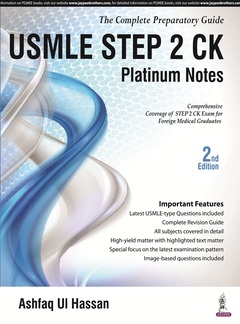 Couverture de l’ouvrage USMLE Platinum Notes Step 2 CK