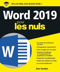 Couverture de l’ouvrage Word 2019 Pour les Nuls