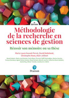 Cover of the book METHODOLOGIE DE LA RECHERCHE EN SCIENCES DE GESTION