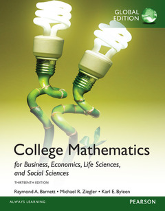 Cover of the book College Mathematics for Business, Economics, Life Sciences and Social Sciences, Global Edition 
