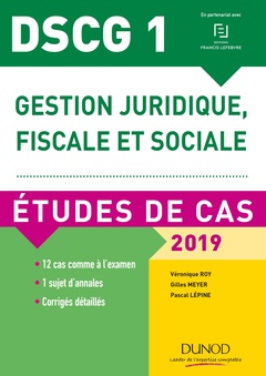 Couverture de l’ouvrage DSCG 1 - Gestion juridique, fiscale et sociale - 2019