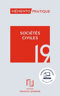 Couverture de l’ouvrage Mémento Sociétés civiles 2019