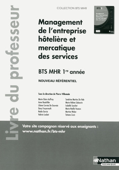 Couverture de l’ouvrage Management de l'entreprise Hôtelière et Mercatique des services (MEHMS) - 1re année BTS MHR