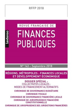 Couverture de l’ouvrage REVUE FRANCAISE DE FINANCES PUBLIQUES N143-SEPTEMBRE 2018