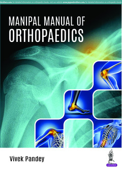 Couverture de l’ouvrage Manipal Manual of Orthopaedics