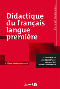 Couverture de l’ouvrage Didactique du français langue première