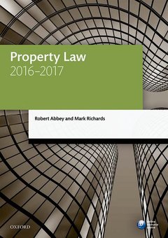 Couverture de l’ouvrage Property Law 2016-2017