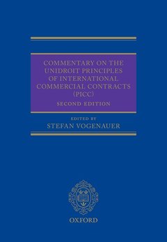 Couverture de l’ouvrage Commentary on the UNIDROIT Principles of International Commercial Contracts (PICC)