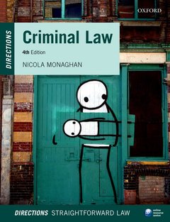 Couverture de l’ouvrage Criminal Law Directions