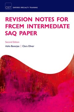 Couverture de l’ouvrage Revision Notes for the FRCEM Intermediate SAQ Paper