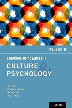 Couverture de l’ouvrage Handbook of Advances in Culture and Psychology, Volume 6