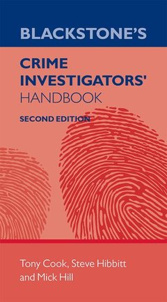 Couverture de l’ouvrage Blackstone's Crime Investigators' Handbook