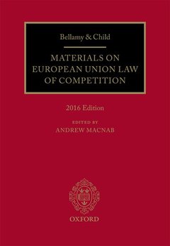 Couverture de l’ouvrage Bellamy & Child: Materials on European Union Law of Competition