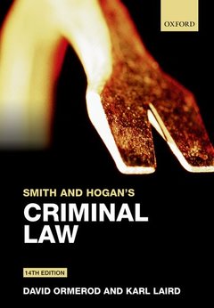 Couverture de l’ouvrage Smith and Hogan's Criminal Law