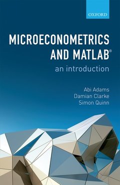 Couverture de l’ouvrage Microeconometrics and MATLAB: An Introduction
