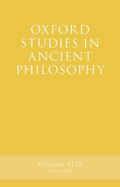 Couverture de l’ouvrage Oxford Studies in Ancient Philosophy, Volume 49