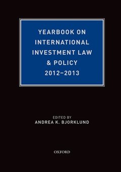 Couverture de l’ouvrage Yearbook on International Investment Law & Policy 2012-2013