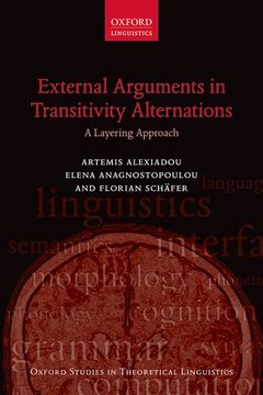 Couverture de l’ouvrage External Arguments in Transitivity Alternations