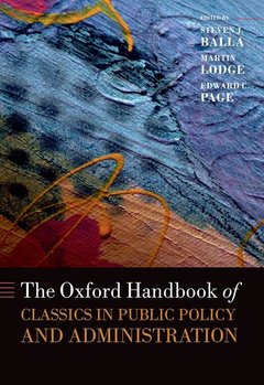 Couverture de l’ouvrage The Oxford Handbook of Classics in Public Policy and Administration