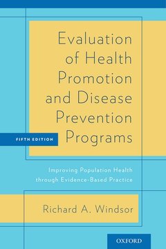 Couverture de l’ouvrage Evaluation of Health Promotion and Disease Prevention Programs