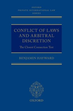 Couverture de l’ouvrage Conflict of Laws and Arbitral Discretion