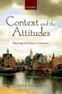 Couverture de l’ouvrage Context and the Attitudes
