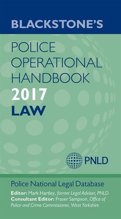 Couverture de l’ouvrage Blackstone's Police Operational Handbook 2017